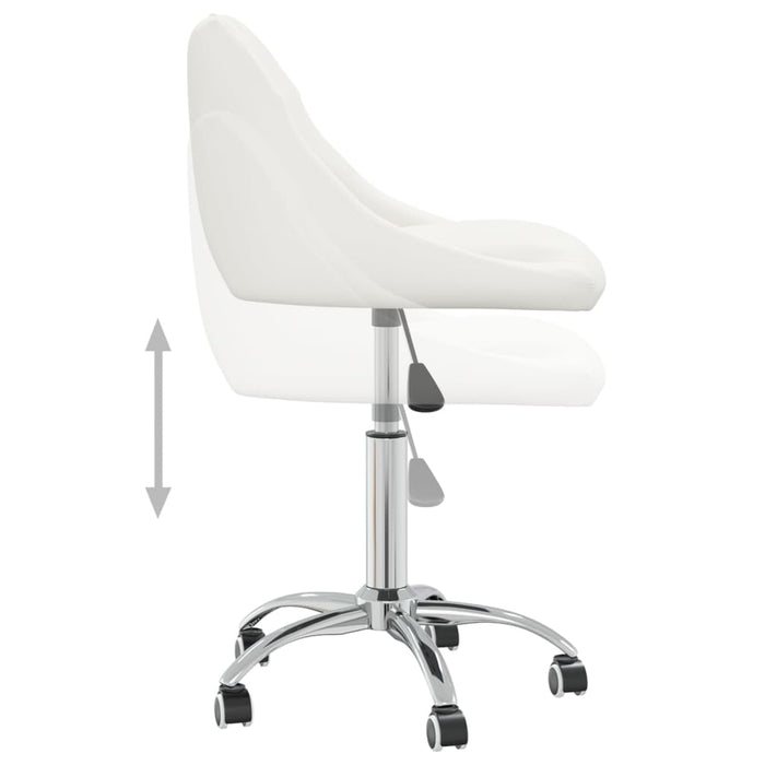 Dining room chair swivel white faux leather