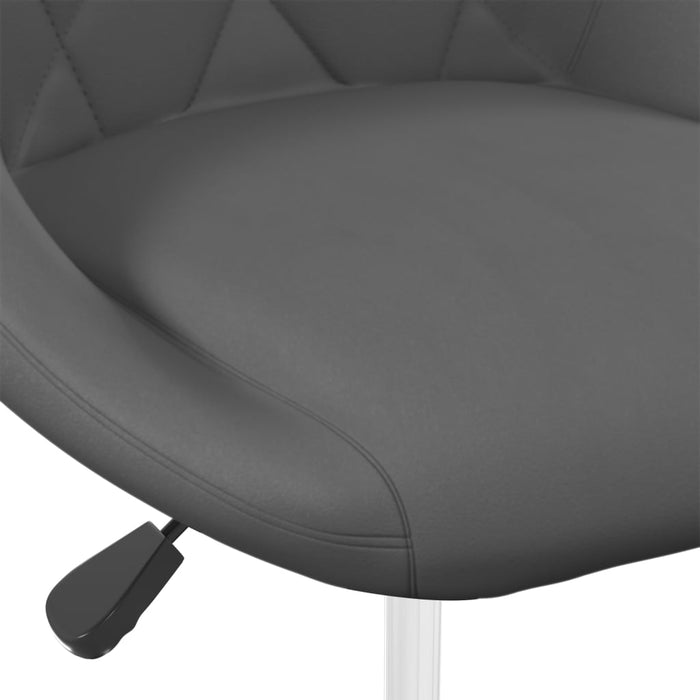 Dining room chairs 6 pcs. Swivel dark gray velvet