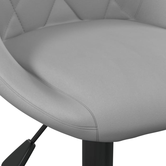 Dining room chairs 4 pcs. Swivel light gray velvet