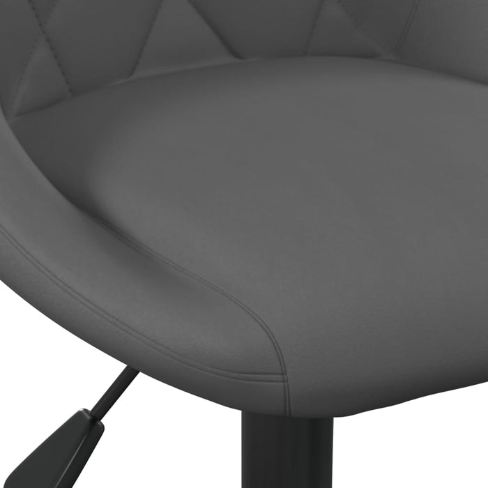 Dining room chairs 4 pcs. Swivel dark gray velvet