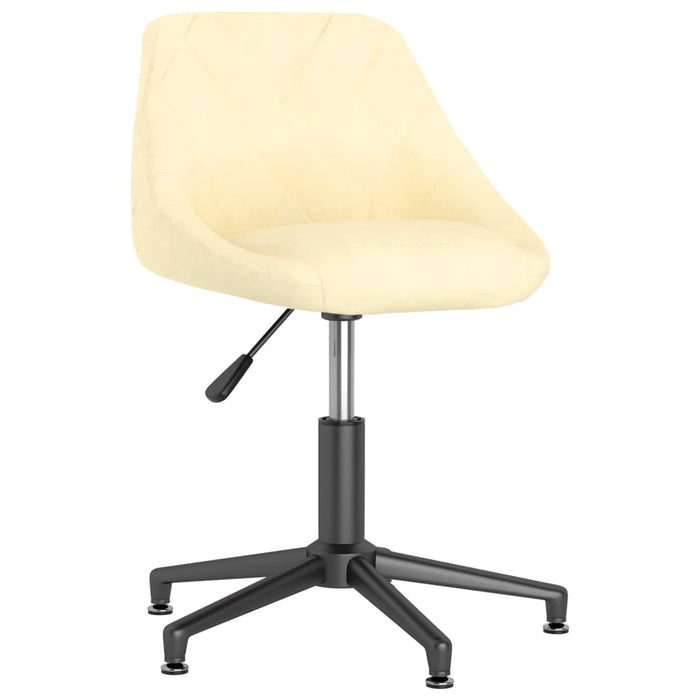 Esszimmerstühle 4 Stk. Drehbar Creme Samt