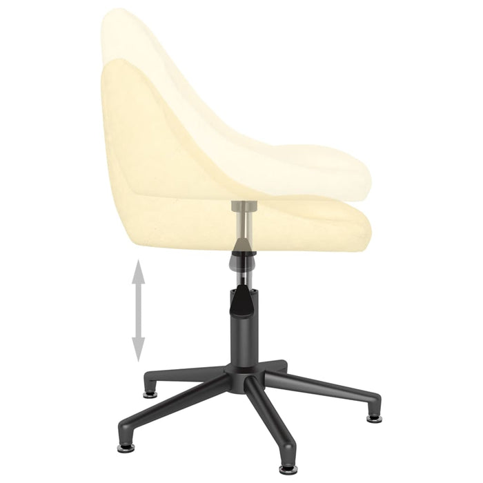 Esszimmerstühle 4 Stk. Drehbar Creme Samt