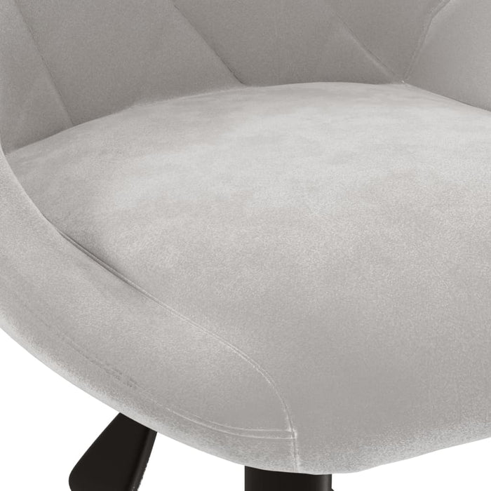 Dining room chair swivel light gray velvet