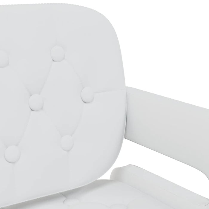 Esszimmerstühle 4 Stk. Drehbar Weiß Kunstleder