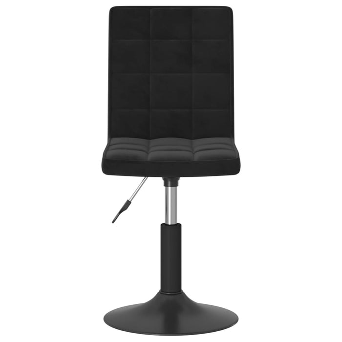 Dining room chairs 6 pcs. Swivel black velvet