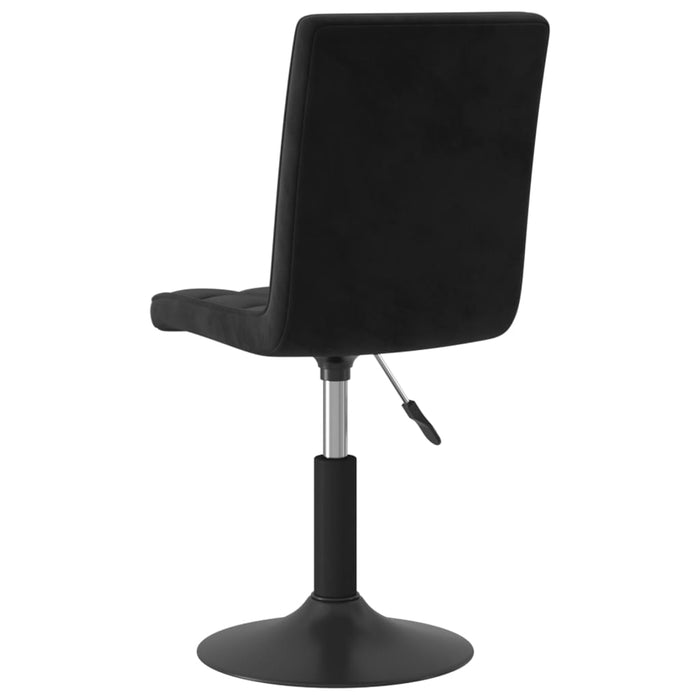 Dining room chairs 6 pcs. Swivel black velvet