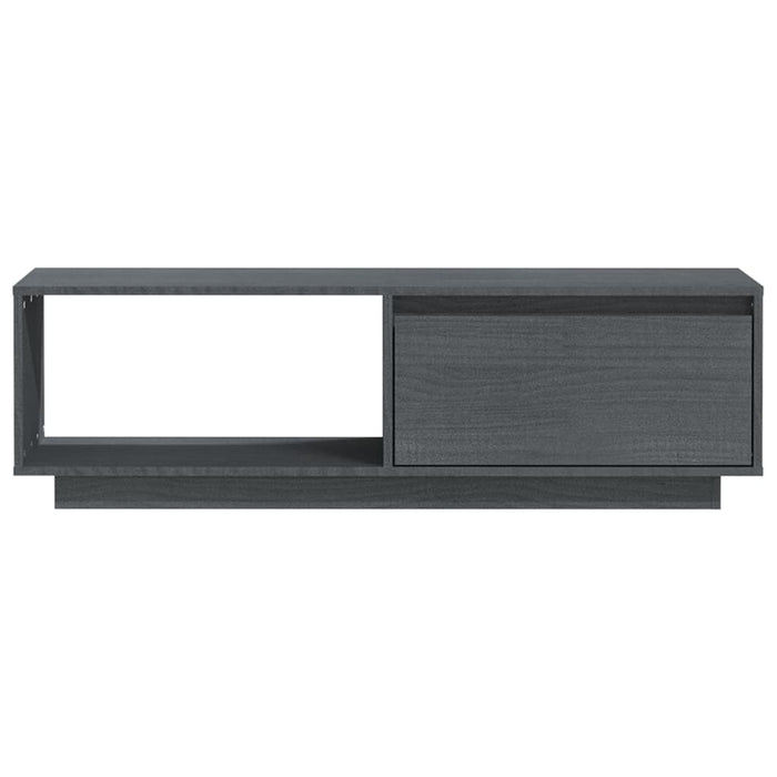 TV cabinet gray 110x30x33.5 cm solid pine wood