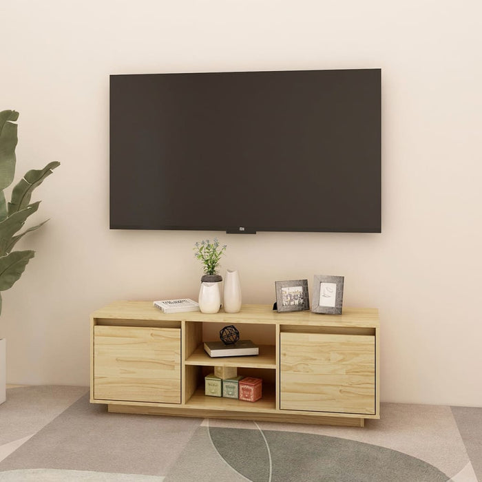 TV cabinet 110x30x40 cm solid pine wood
