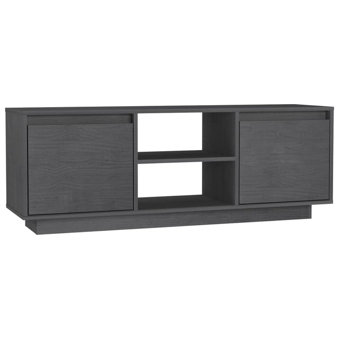 TV cabinet gray 110x30x40 cm solid pine wood