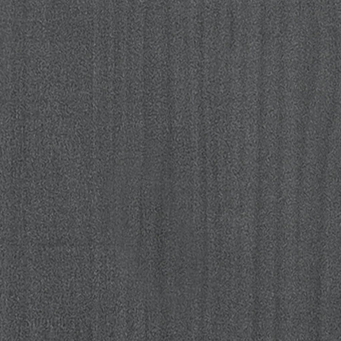 Massivholzbett Grau 135x190 cm