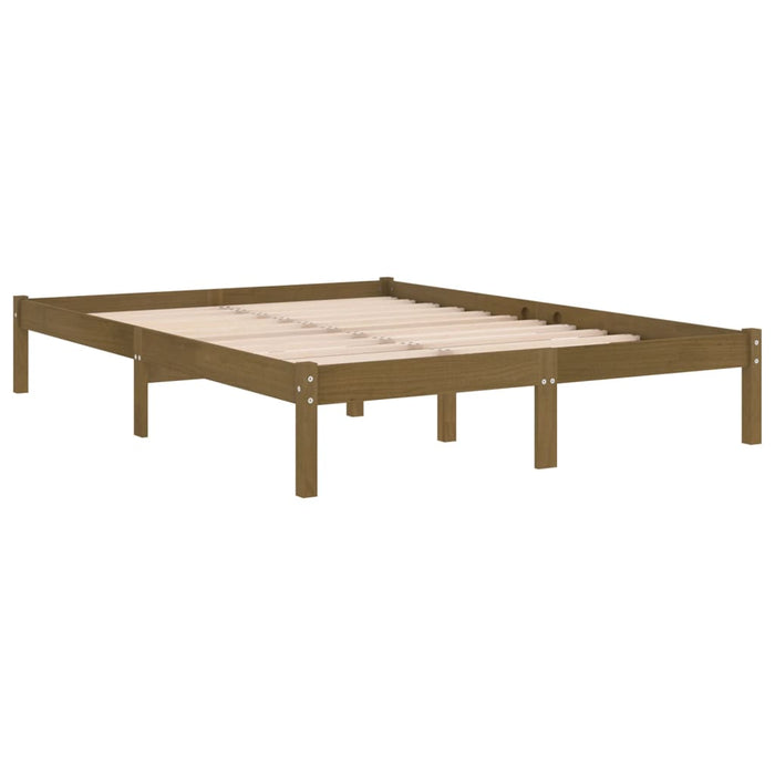 Massivholzbett Honigbraun 135x190 cm
