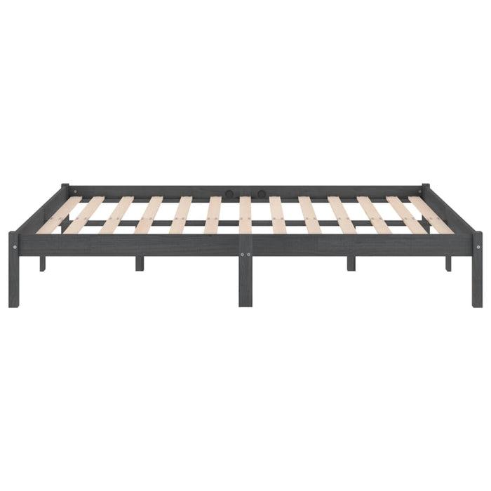 Massivholzbett Grau 180x200 cm