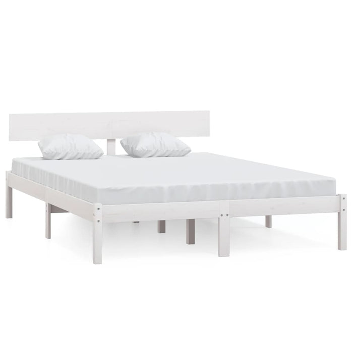 Solid wood bed white pine 140x190 cm