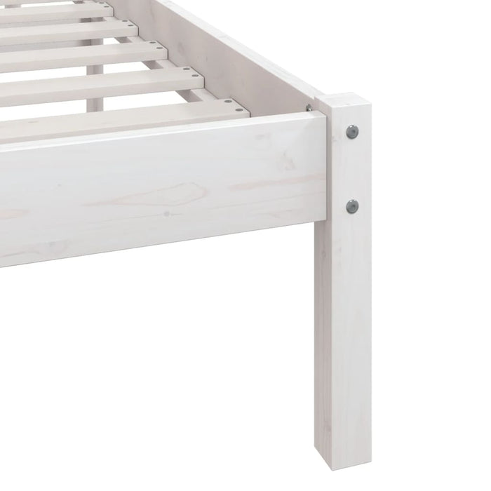 Solid wood bed white pine 140x190 cm