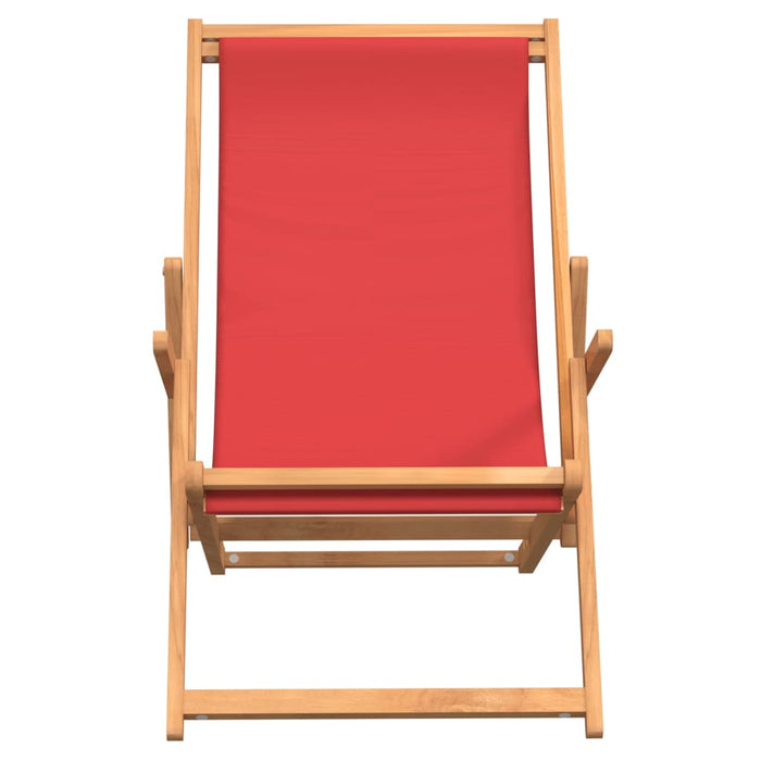 Strandstuhl Klappbar Massivholz Teak Rot