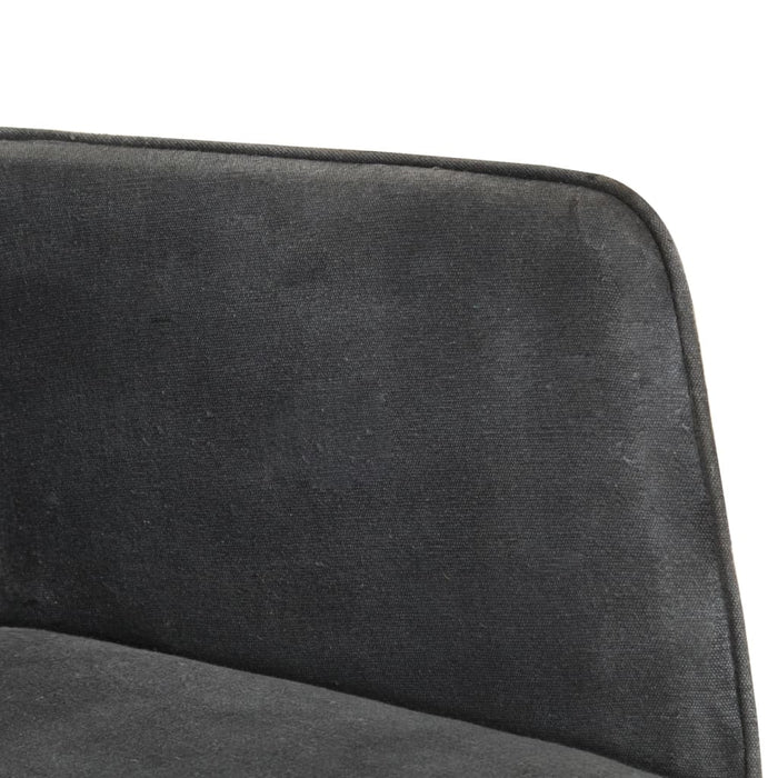 Schaukelstuhl Schwarz Vintage Canvas