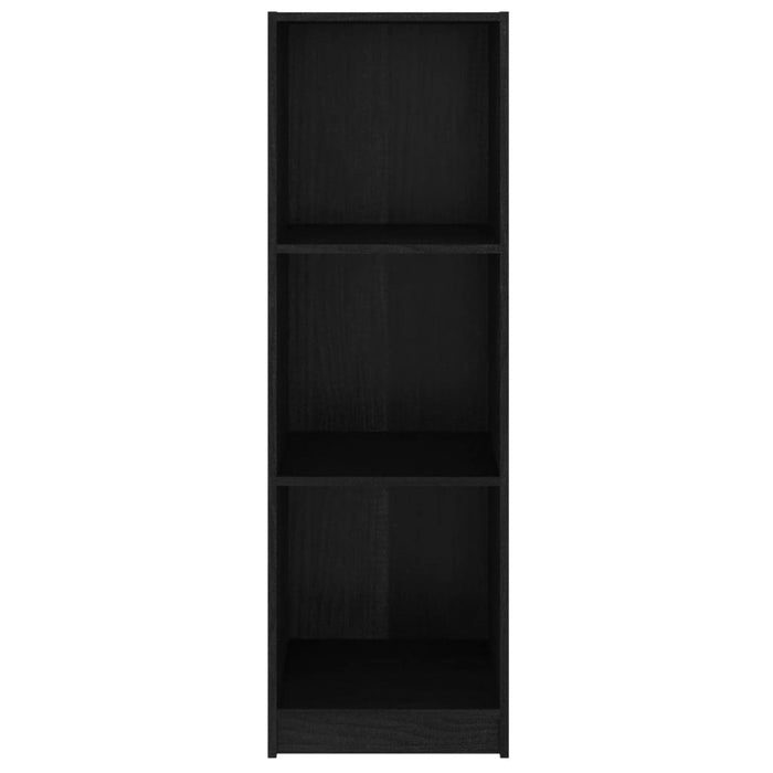 Bookcase/room divider black 36x33x110 cm solid pine wood