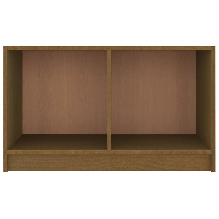 TV cabinet honey brown 70x33x42 cm solid pine wood