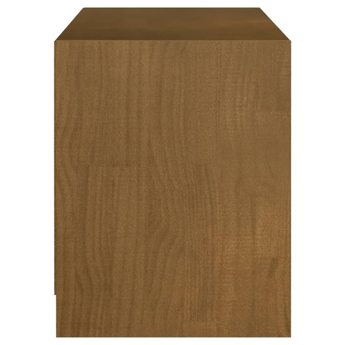TV cabinet honey brown 104x33x41 cm solid pine wood