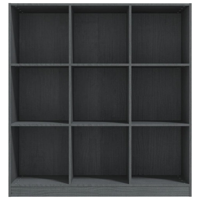 Bookcase/room divider gray 104x33.5x110 cm solid pine wood