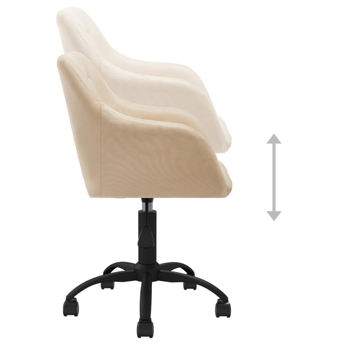 Esszimmerstühle 6 Stk. Drehbar Creme Stoff