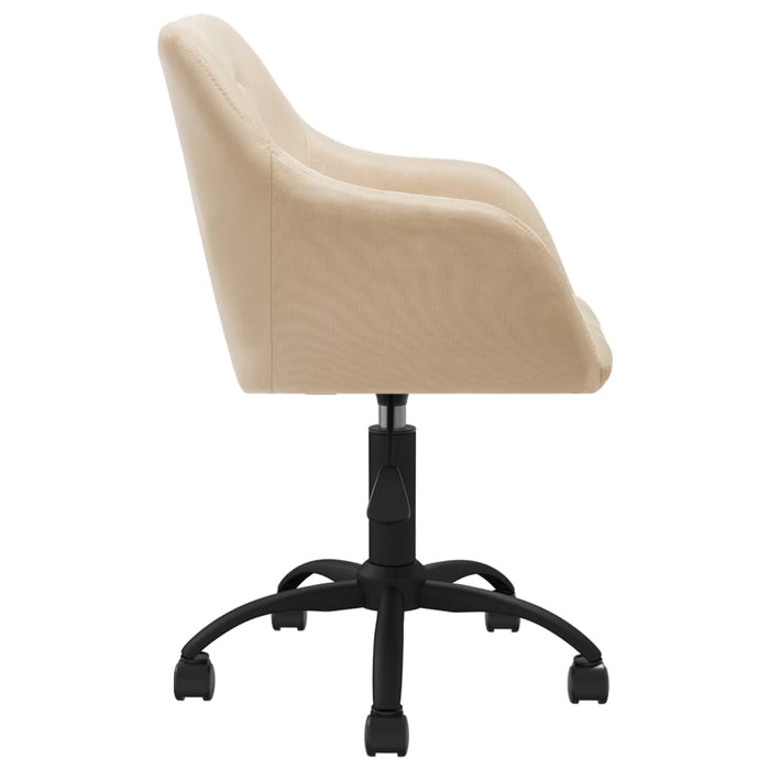 Esszimmerstühle 6 Stk. Drehbar Creme Stoff