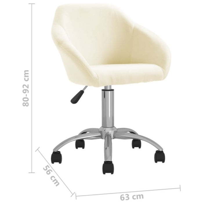Esszimmerstühle 4 Stk. Drehbar Creme Stoff