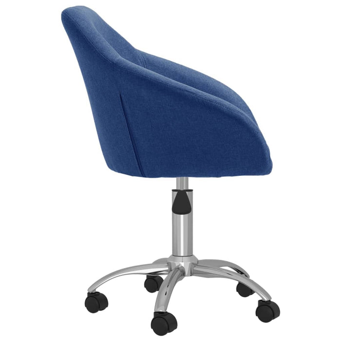 Esszimmerstühle 4 Stk. Drehbar Blau Stoff