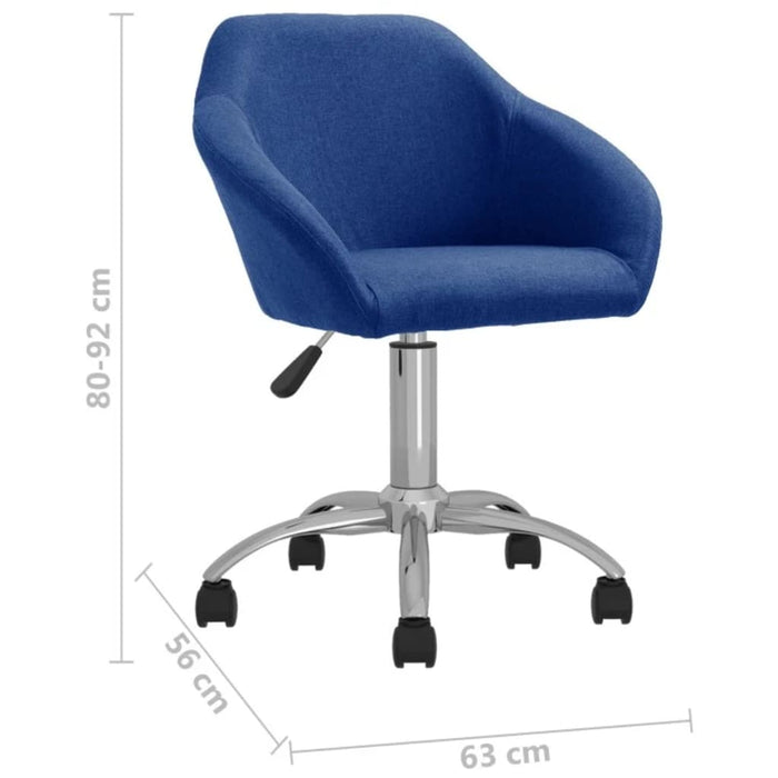 Esszimmerstühle 4 Stk. Drehbar Blau Stoff