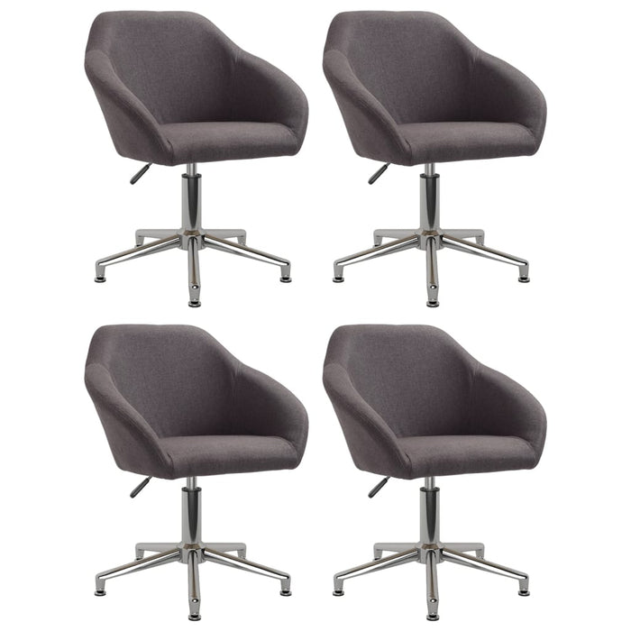 Esszimmerstühle 4 Stk. Drehbar Taupe Stoff