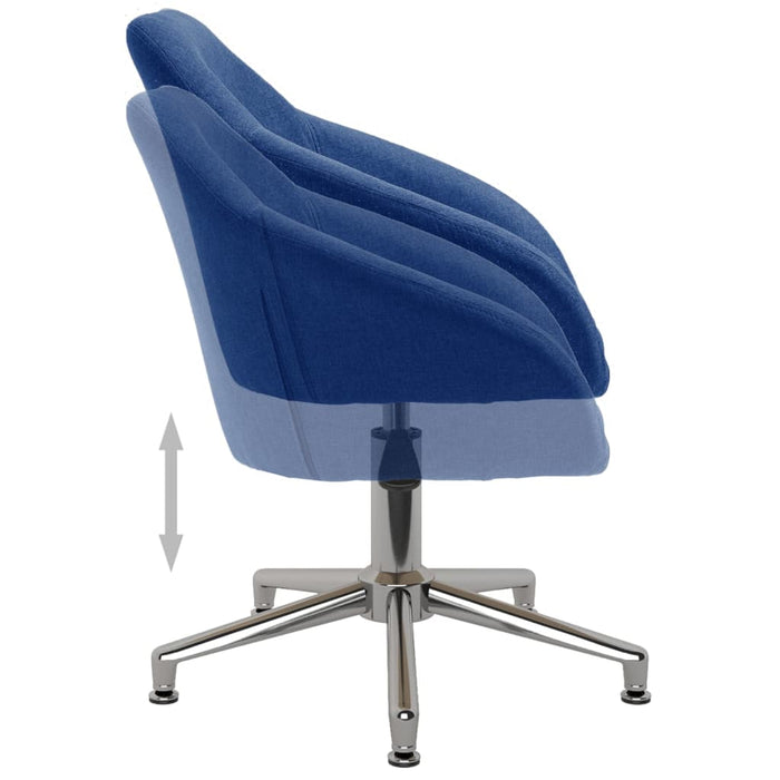 Esszimmerstuhl Drehbar Blau Stoff