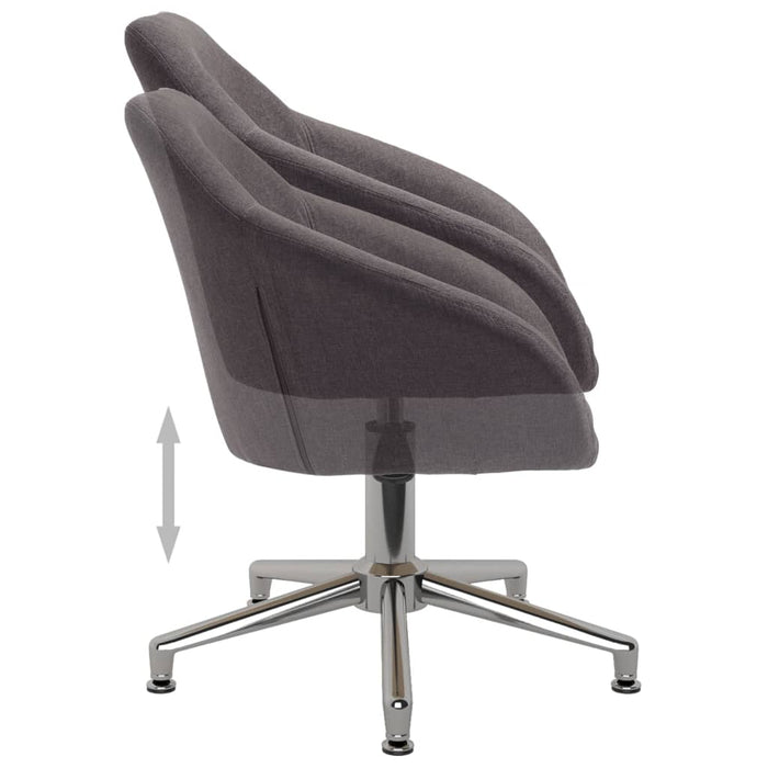 Esszimmerstuhl Drehbar Taupe Stoff