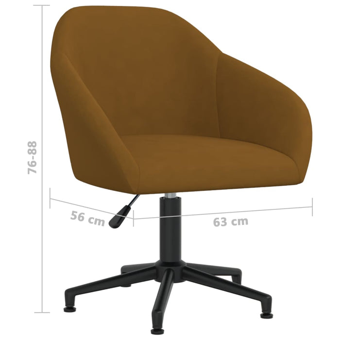 Esszimmerstühle 4 Stk. Drehbar Braun Samt