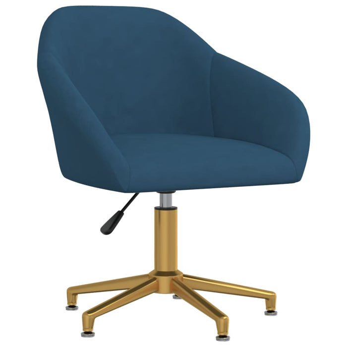 Esszimmerstühle 4 Stk. Drehbar Blau Samt