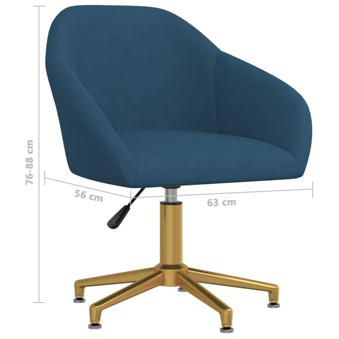 Esszimmerstühle 4 Stk. Drehbar Blau Samt