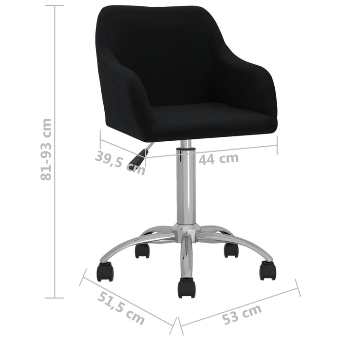 Esszimmerstühle 4 Stk. Drehbar Schwarz Stoff