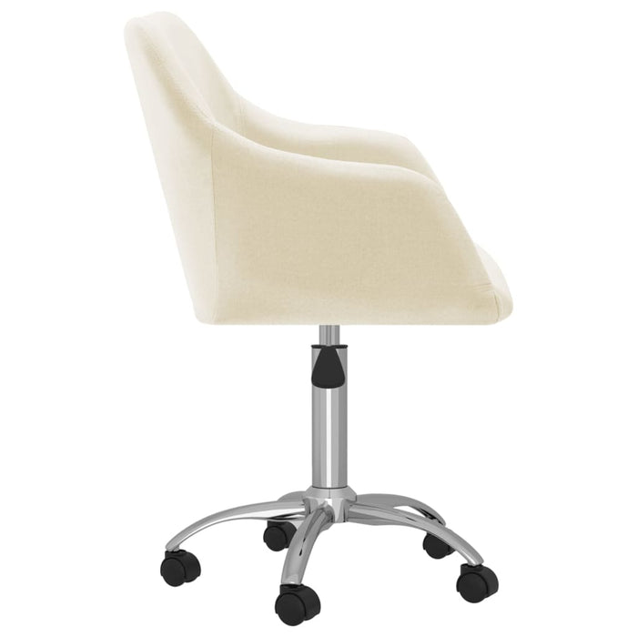 Esszimmerstühle 4 Stk. Drehbar Creme Stoff