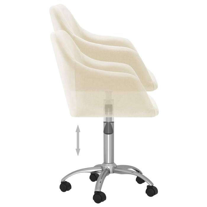 Esszimmerstühle 4 Stk. Drehbar Creme Stoff