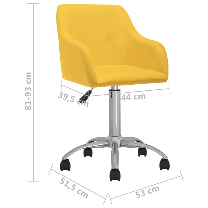 Esszimmerstühle 4 Stk. Drehbar Gelb Stoff
