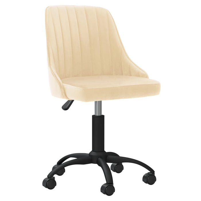 Esszimmerstühle 6 Stk. Drehbar Creme Samt