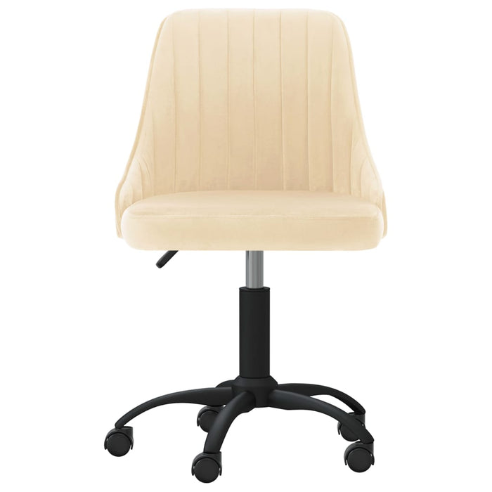 Esszimmerstühle 6 Stk. Drehbar Creme Samt