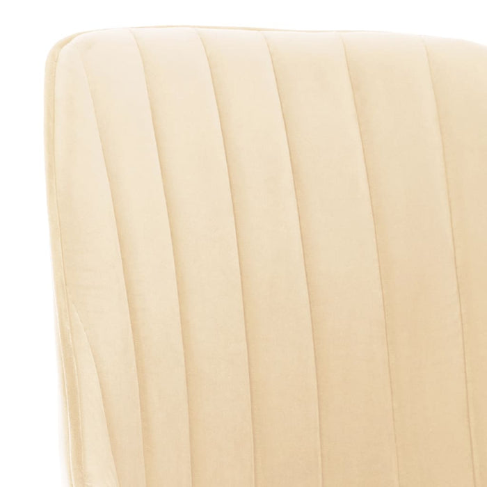 Esszimmerstühle 6 Stk. Drehbar Creme Samt