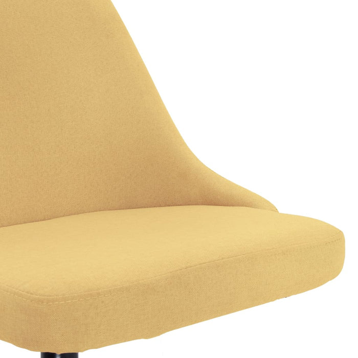 Dining room chairs 4 pcs. Swivel yellow fabric