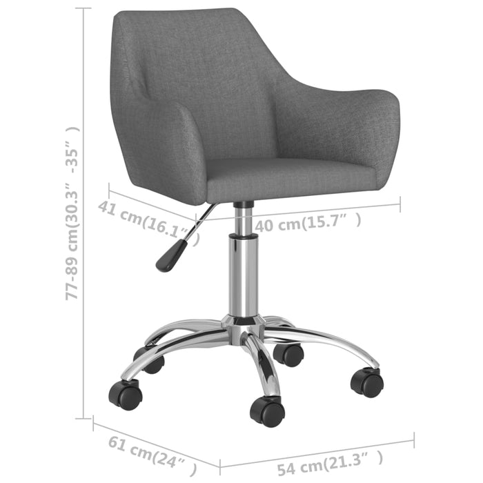 Esszimmerstühle 4 Stk. Drehbar Dunkelgrau Stoff