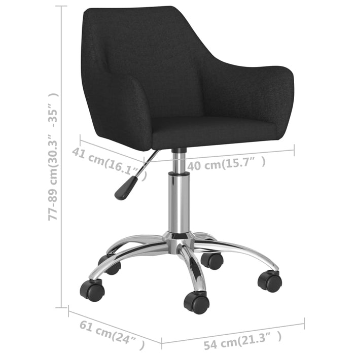 Esszimmerstühle 4 Stk. Drehbar Schwarz Stoff