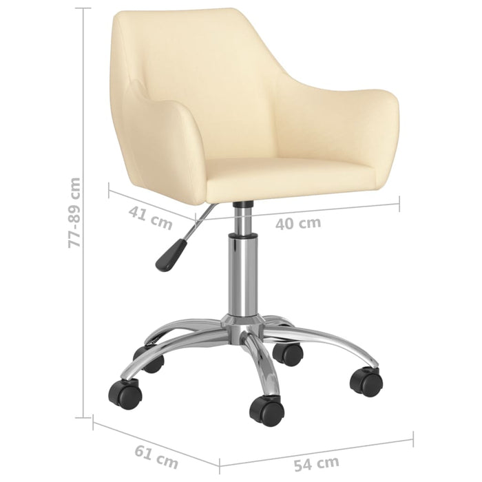 Esszimmerstühle 6 Stk. Drehbar Creme Stoff