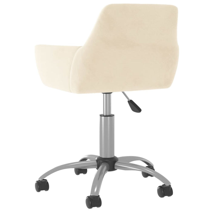 Esszimmerstühle 4 Stk. Drehbar Creme Samt