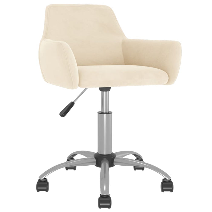 Esszimmerstühle 6 Stk. Drehbar Creme Samt