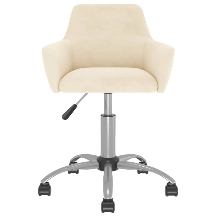 Esszimmerstühle 6 Stk. Drehbar Creme Samt