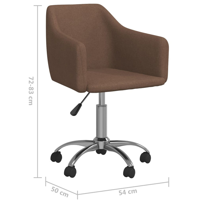Esszimmerstühle 4 Stk. Drehbar Braun Stoff